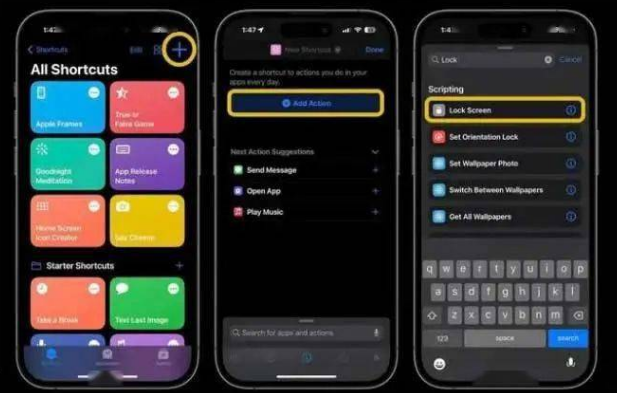 芷江苹果14锁屏维修店分享iPhone14升级iOS16.4后如何创建锁屏快捷方式 